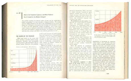 Sax and Moore's graphs both found a home in the high school textbook New Dynamic Biology, published by Rand McNally in 1959.