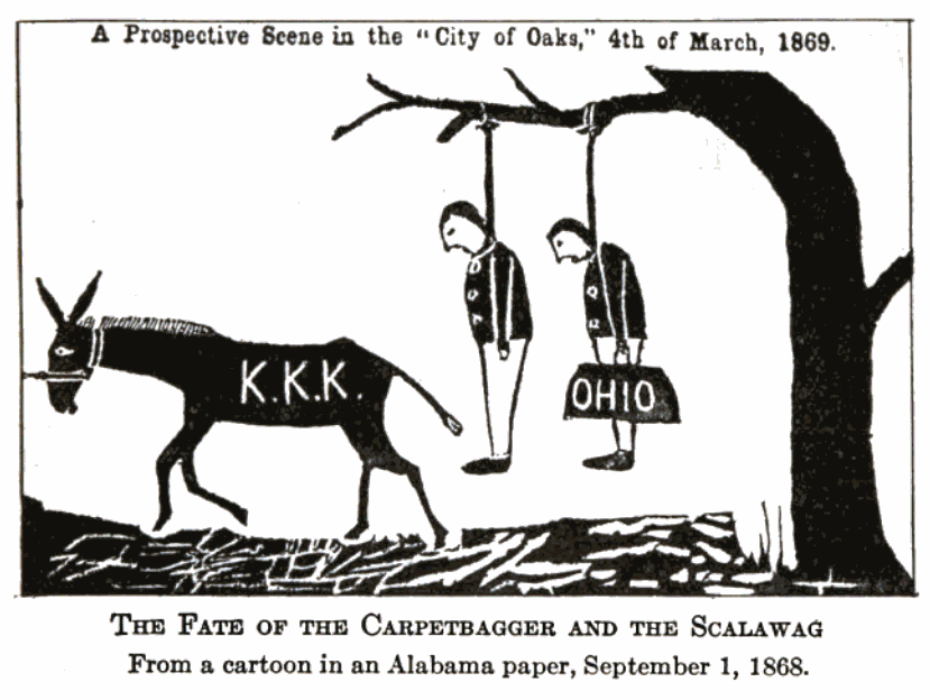 Carpetbagger and KKK Cartoon